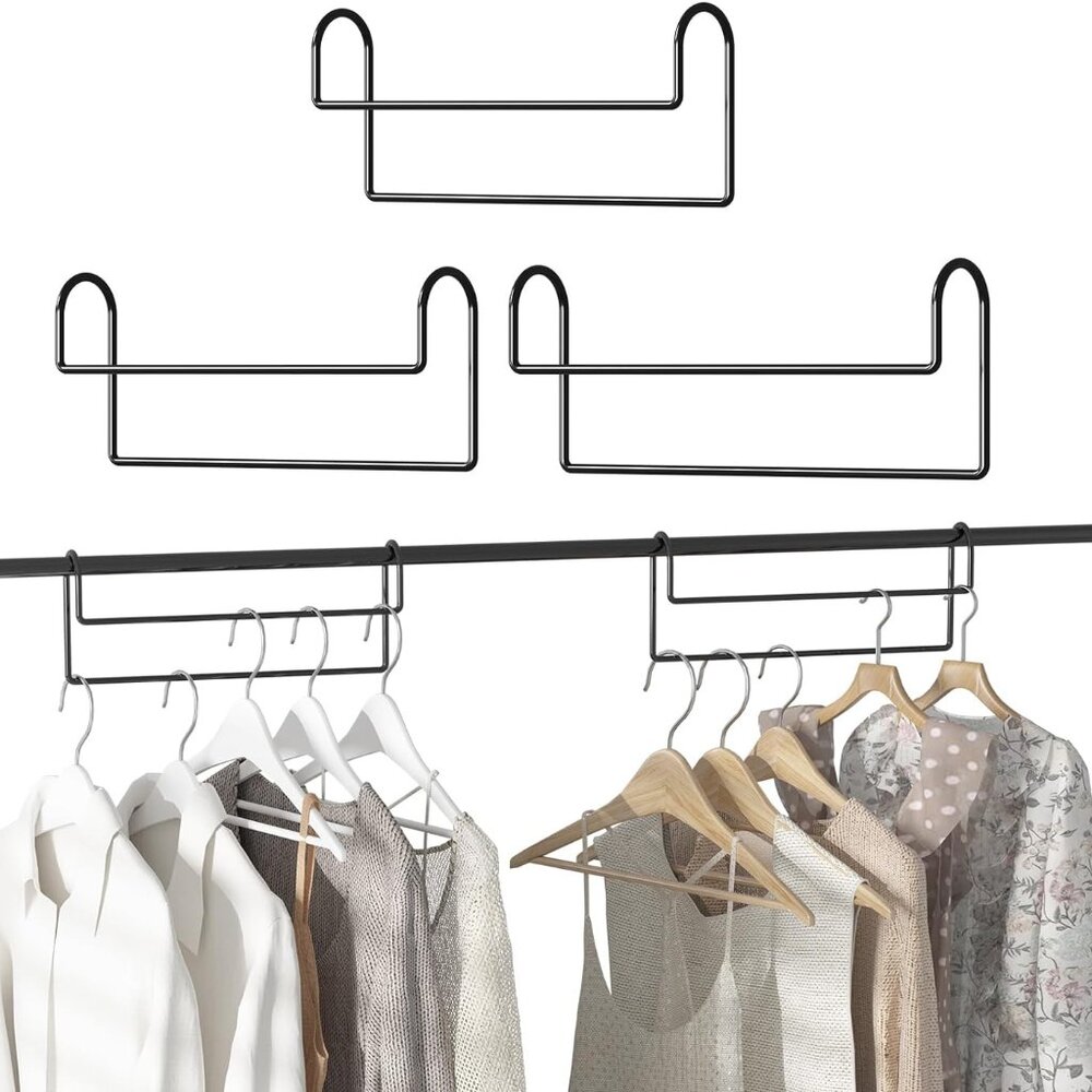 3 Pack 12 Inch Space Saving Hangers for Sorting Clothes Storage Magic Hanger Hol
